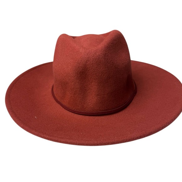 NWT Women's Sonoma Goods For Life® Faux Felt Fedora -‎ ONE SIZE Rust Fall Winter - Picture 4 of 6